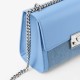 Charles Keith Chain Flap Shoulder Bag Denim Blue